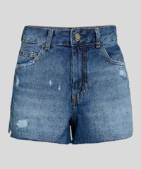 Short-Jeans-Feminino-Vintage-Cia--Maritima-com-Puidos-Azul-Escuro-9331771-Azul_Escuro_5