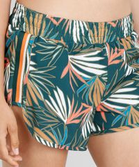 Short-Feminino-Running-Cia--Maritima-Esportivo-Estampado-Folhagem-Verde-Escuro-9264403-Verde_Escuro_4