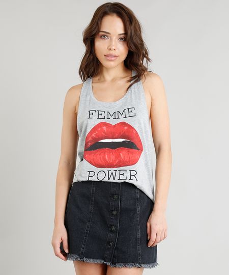 Regata-Feminina-Triya-com-Estampa--Femme-Power--Decote-Nadador--Cinza-Mescla-9316965-Cinza_Mescla_1 Regata-Feminina-Triya-com-Estampa--Femme-Power--Decote-Nadador--Cinza-Mescla-9316965-Cinza_Mescla_1