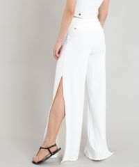 Calca-Pantalona-Feminina-Triya-Canelada-com-Fenda-Branca-9316966-Branco_3 Calca-Pantalona-Feminina-Triya-Canelada-com-Fenda-Branca-9316966-Branco_3