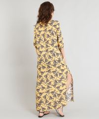 Chemise-Longo-Feminino-Triya-Estampado-Leopardo-com-Fenda-Manga-Curta-Mostarda-9258652-Mostarda_3