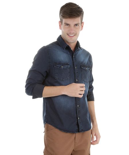 Camisa-Jeans-Azul-escuro-8246458-Azul_Escuro_1 Camisa-Jeans-Azul-escuro-8246458-Azul_Escuro_1