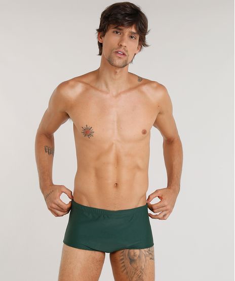 Sunga-Masculina-Agua-de-Coco-Texturizada-com-Protecao-UV50--Verde-Escuro-9323760-Verde_Escuro_1