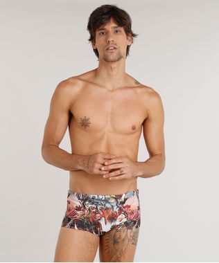 Sunga-Masculina-Agua-de-Coco-Estampada-Corais-com-Protecao-UV50--Coral-9323759-Coral_1