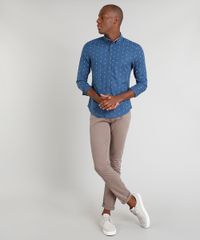 Camisa-Masculina-Slim-Estampada-Mini-Print-Manga-Longa-Azul-9253846-Azul_3
