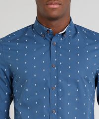 Camisa-Masculina-Slim-Estampada-Mini-Print-Manga-Longa-Azul-9253846-Azul_4