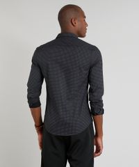 Camisa-Masculina-Slim-Estampada-Mini-Print-Manga-Longa-Preta-9253701-Preto_2