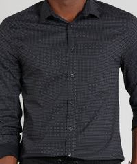 Camisa-Masculina-Slim-Estampada-Mini-Print-Manga-Longa-Preta-9253701-Preto_4