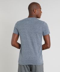 Camiseta-Masculina-Slim-Fit-com-Recortes-Manga-Curta-Gola-Careca-Cinza-Mescla-Escuro-9351631-Cinza_Mescla_Escuro_2