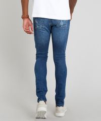 Calca-Jeans-Masculina-Skinny-com-Puidos-Azul-Medio-9305658-Azul_Medio_2