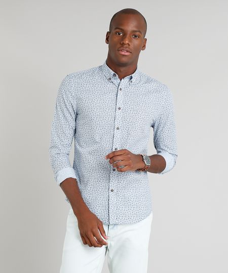 Camisa-Masculina-Slim-Estampada-Mini-Print-de-Folhagem-Manga-Longa-Azul-Claro-9253847-Azul_Claro_1