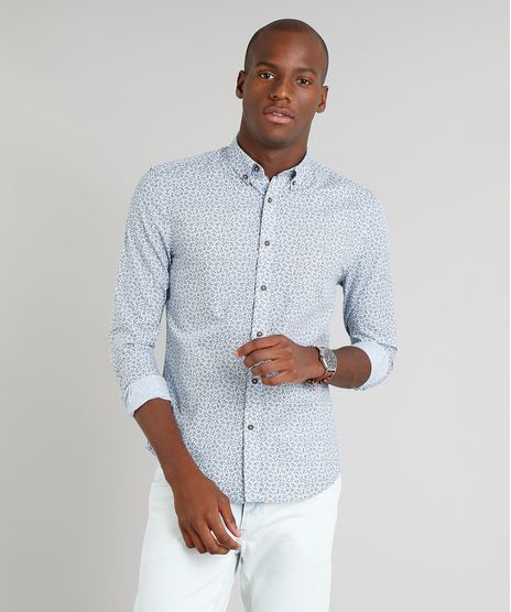 Camisa-Masculina-Slim-Estampada-Mini-Print-de-Folhagem-Manga-Longa-Azul-Claro-9253847-Azul_Claro_1
