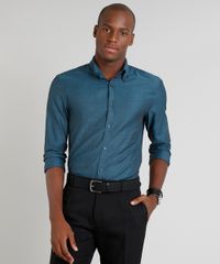 Camisa-Masculina-Slim-Manga-Longa-Verde-9246939-Verde_1