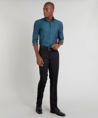 Camisa-Masculina-Slim-Manga-Longa-Verde-9246939-Verde_3