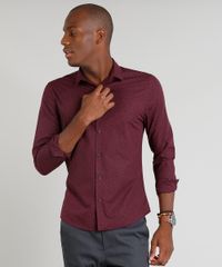 Camisa-Masculina-Slim-Estampada-Manga-Longa-Vinho-9253695-Vinho_1