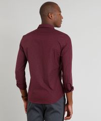 Camisa-Masculina-Slim-Estampada-Manga-Longa-Vinho-9253695-Vinho_2
