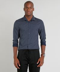 Camisa-Masculina-Slim-Estampada-Mini-Print-Manga-Longa-Azul-Marinho-9089567-Azul_Marinho_1