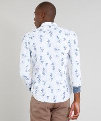 Camisa-Masculina-Slim-Estampada-Floral-com-Bolso-Manga-Longa-Branca-9095681-Branco_2