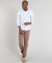Camisa-Masculina-Slim-Estampada-Floral-com-Bolso-Manga-Longa-Branca-9095681-Branco_3