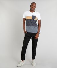 Camiseta-Masculina-Slim-Fit-com-Recortes-Manga-Curta-Gola-Careca-Cinza-Mescla-Escuro-9351636-Cinza_Mescla_Escuro_3