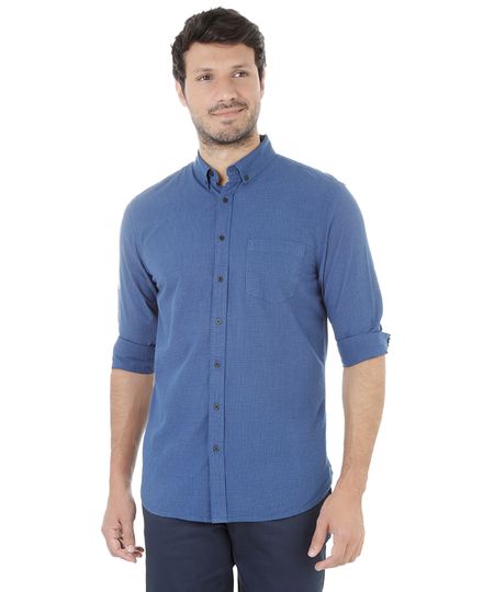 Camisa-Social-Comfort-Xadrez-Azul-8182243-Azul_1 Camisa-Social-Comfort-Xadrez-Azul-8182243-Azul_1
