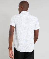 Camisa-Masculina-Estampada-Floral-Manga-Curta-Branca-9312051-Branco_2