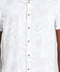 Camisa-Masculina-Estampada-Floral-Manga-Curta-Branca-9312051-Branco_4