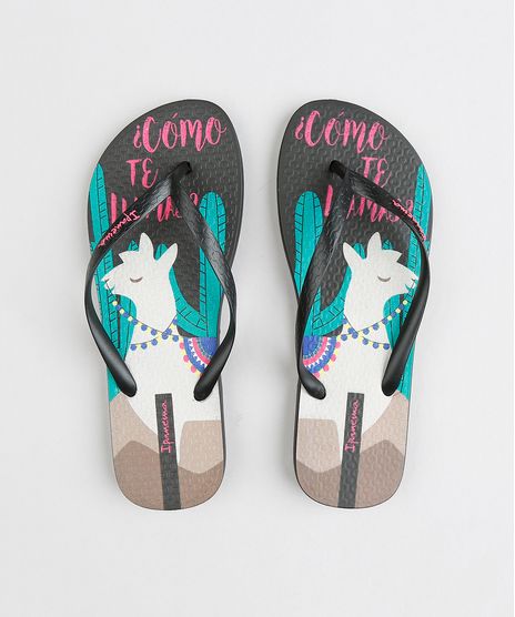 Chinelo-Feminino-Ipanema-Lhama-Preto-9325254-Preto_1