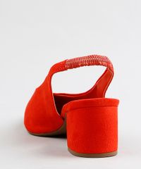 Scarpin-Bico-Fino-Feminino-em-Suede-com-Abertura-Laranja-9283942-Laranja_3