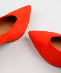 Scarpin-Bico-Fino-Feminino-em-Suede-com-Abertura-Laranja-9283942-Laranja_5