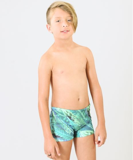 Sunga-Infantil-Boxer-Blueman-Estampada-Florestal-com-Protecao-UV50--Verde-9285570-Verde_1