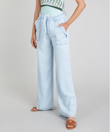 Calca-Pantalona-Jeans-Cia--Maritima-Com-Faixa-de-Amarrar-Azul-Claro-9331780-Azul_Claro_1