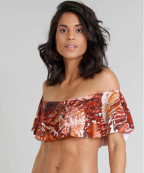 Biquini-Top-Ciganinha-Agua-de-Coco-Estampado-Corais-sem-Bojo-com-Protecao-UV50--Coral-9281489-Coral_1