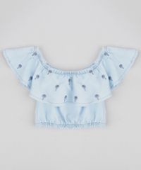 Blusa-Ciganinha-Jeans-Infantil-com-Bordado-de-Coqueiros-Azul-Claro-9364998-Azul_Claro_1