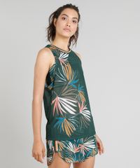 Regata-Feminina-Cia--Maritima-Cavada-com-Estampa-Folhagem-Verde-Escuro-9266360-Verde_Escuro_1