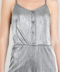 Macaquinho-Feminino-Plissado-com-Botoes-Alcas-Finas-Prateado-9339445-Prateado_4