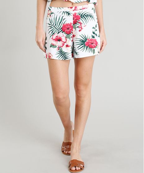 Short-Feminino-Estampado-Floral-Curto-Branco-9311027-Branco_1