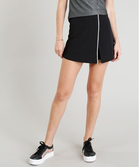 Short-Saia-Feminino-com-Fenda-e-Brilho-Preto-9259378-Preto_1