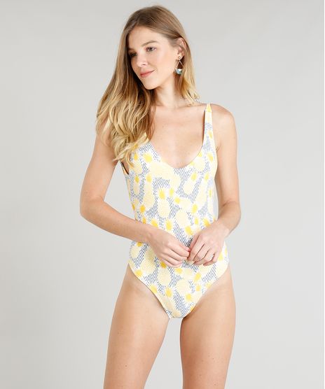 Maio-Estampado-de-Abacaxi-Sem-Bojo-com-Lacos-Protecao-UV50--Amarelo-9234660-Amarelo_1