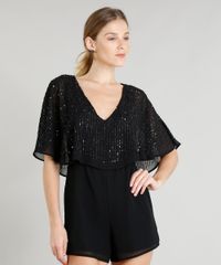 Macaquinho-Feminino-com-Sobreposicao-e-Paete-Manga-Curta-Decote-V-Preto-9182974-Preto_1