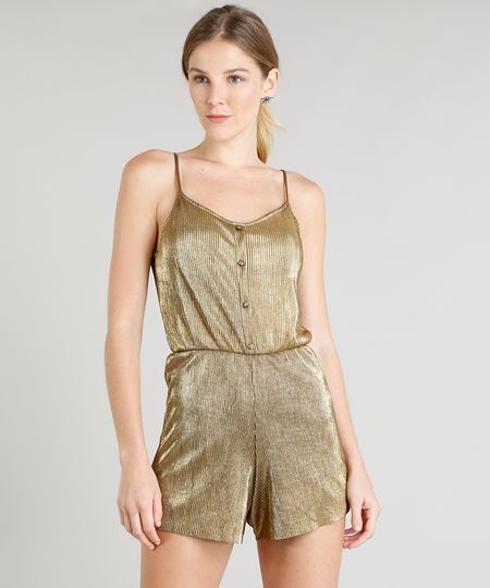 Macaquinho-Feminino-Plissado-com-Botoes-Alcas-Finas-Dourado-9339447-Dourado_1