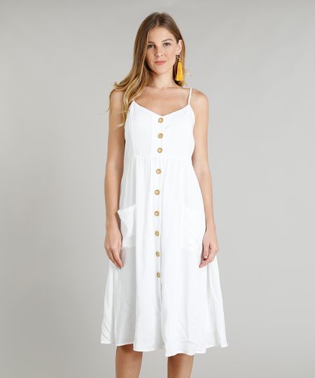 Vestido-Feminino-Midi-com-Bolsos-Branco-9311016-Branco_1 Vestido-Feminino-Midi-com-Bolsos-Branco-9311016-Branco_1