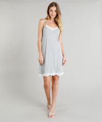 Camisola-Feminina-com-Renda-Alca-Fina-Cinza-Mescla-9354436-Cinza_Mescla_1