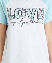 Camisola-Feminina-Raglan--Love--Manga-Curta-Cinza-Mescla-Claro-9296549-Cinza_Mescla_Claro_3