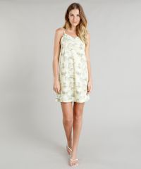 Camisola-Feminina-Estampada-de-Folhagem-Alca-Fina-Amarela-9296033-Amarelo_1