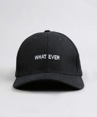 Bone-Masculino-Aba-Curva-com-Bordado--What-Ever--Preto-9374387-Preto_1