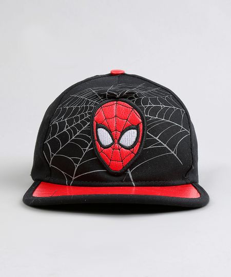 Bone-Infantil-Aba-Reta-Homem-Aranha-Preto-9293081-Preto_1
