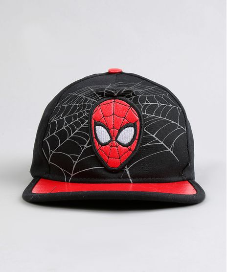 Bone-Infantil-Aba-Reta-Homem-Aranha-Preto-9293081-Preto_1