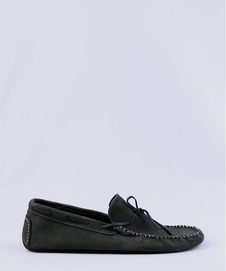 Mocassim-Masculino-de-Couro-com-Cadarco-Chumbo-9371419-Chumbo_1