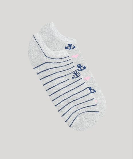 Kit-de-2-Meias-Femininas-Cano-Baixo-Estampadas-Cinza-Mescla-9320315-Cinza_Mescla_1